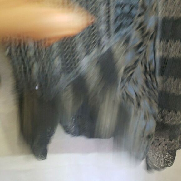 Radzoli Gray Floral Garden Lace Mesh Lined Pieced Seams Whimsigoth Size S - Picture 2 of 12